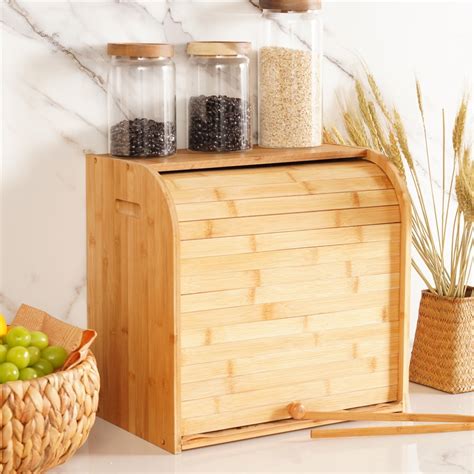 large roll top bread bin